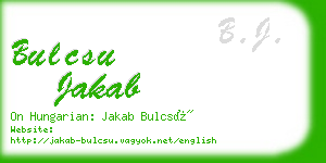 bulcsu jakab business card